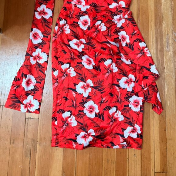 Rockin Bettie Boulevard Nights Tiki Tropical Wiggle Dress Pinup Rockabilly Small - Picture 8 of 9